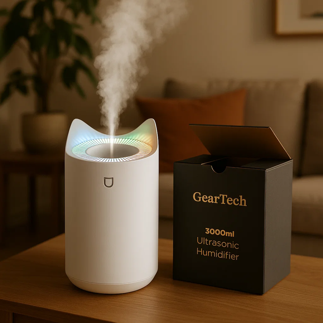 3000Ml Ultrasonic Humidifier with Mist Technology for Respiratory Relief & Comfortable Living Spaces