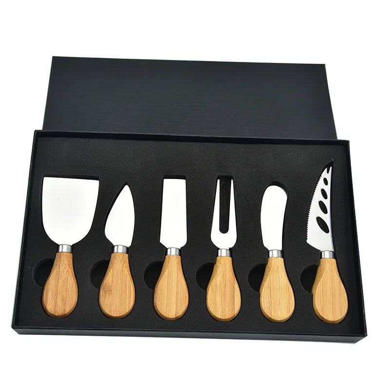 6-Piece Stainless Steel Cheese Knives for Charcuterie Boards and Cutlery