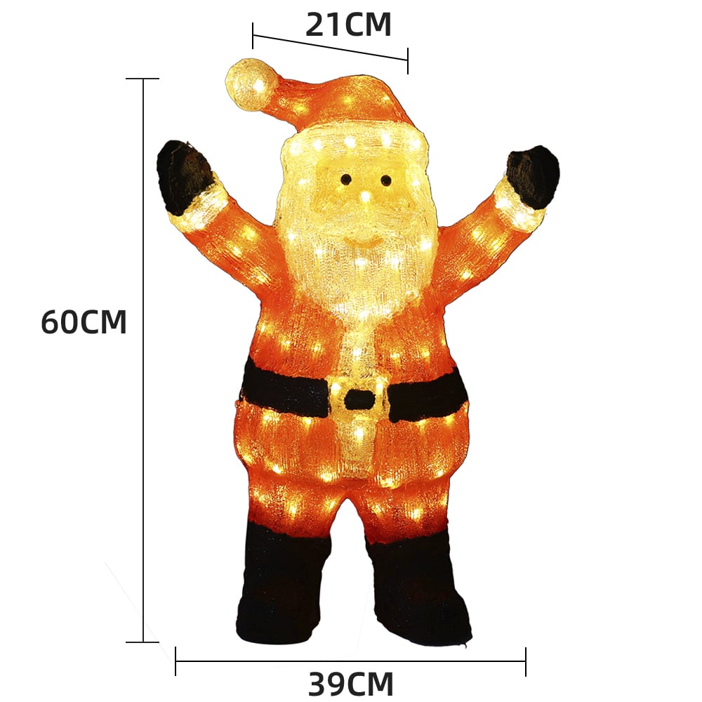 60 Cm Light-Up LED Santa Claus