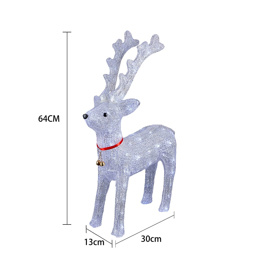 Acrylic Reindeer with LED Lights - 64 cm