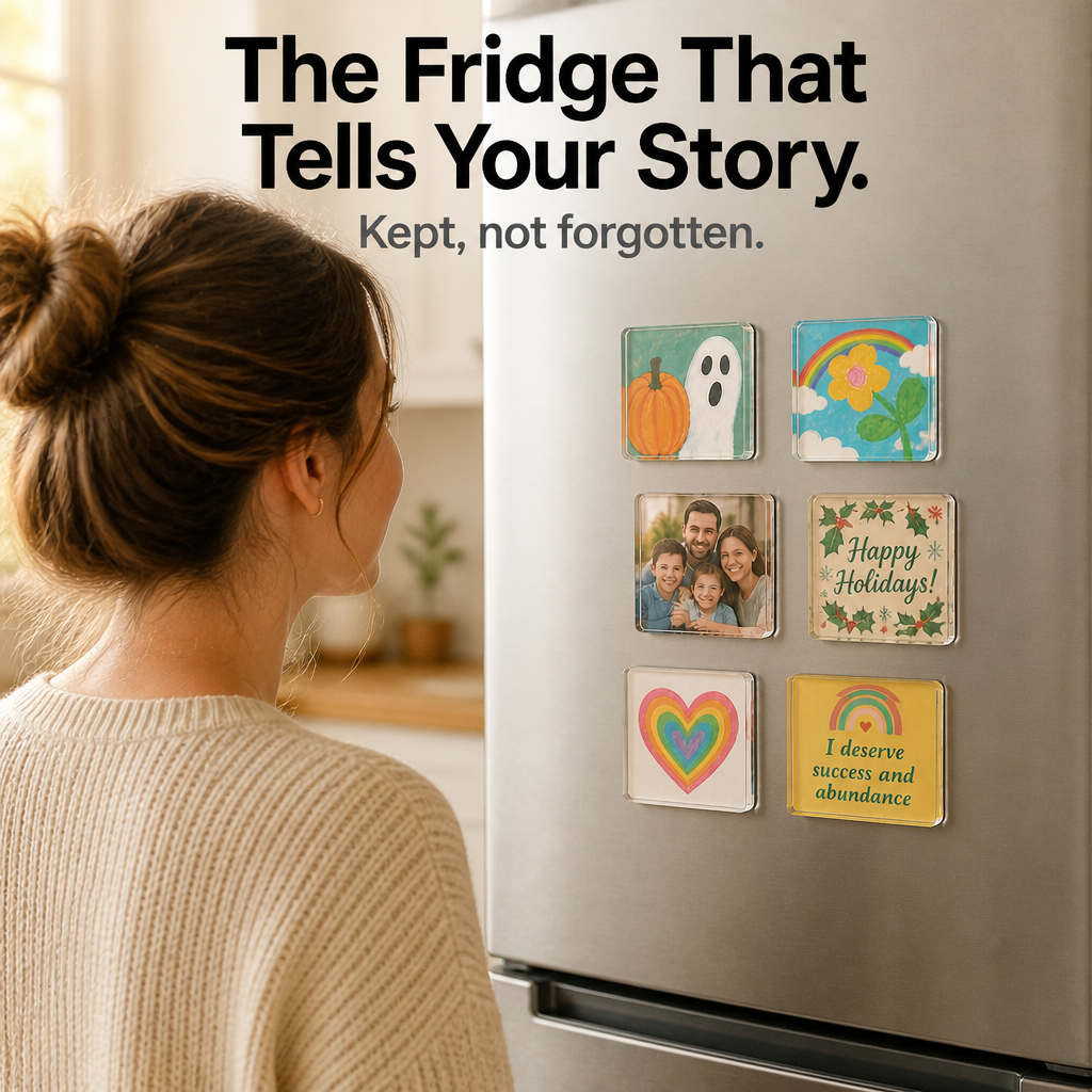 Custom Kids' Drawing Acrylic Fridge Magnets