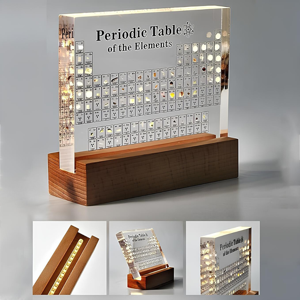 Luminous Periodic Table with Real Elements - Elementa