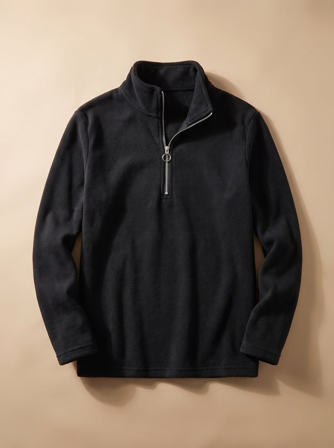 Men's Regular Fit Quarter-Zip Fine-Knit Stand Collar Pullover Sweater