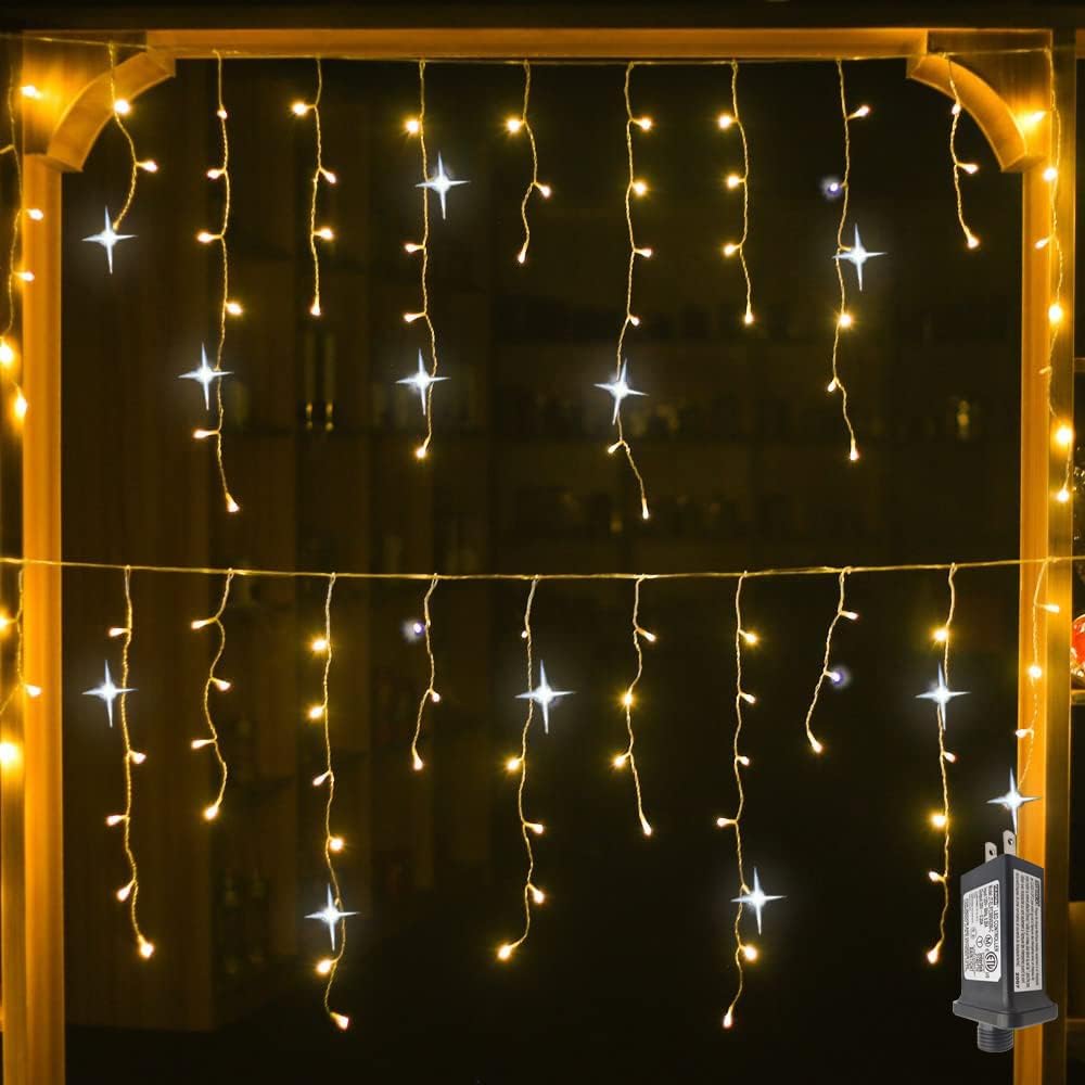 Warm White Outdoor LED Garden Lights – IP44 Waterproof Curtain Lights for Weddings and Celebrations