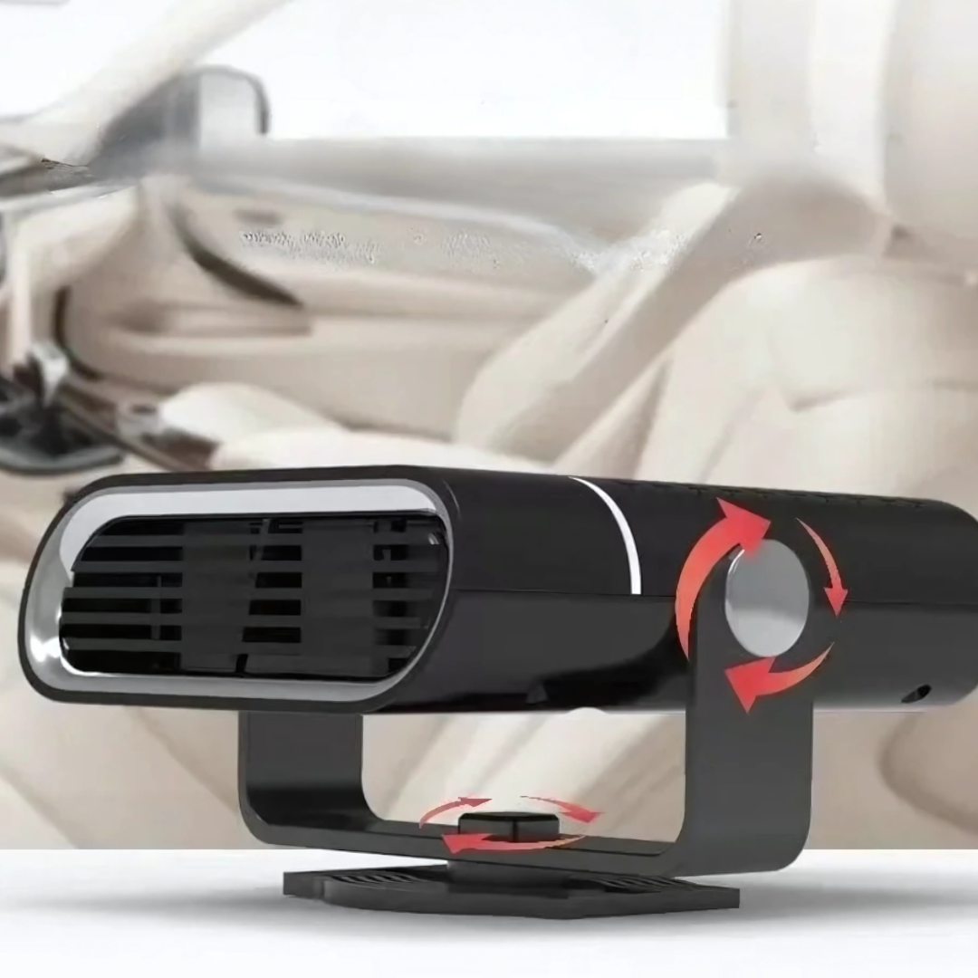 Wearclo | Auto Heater & Windshield Defroster | 12V USB Portable | Black