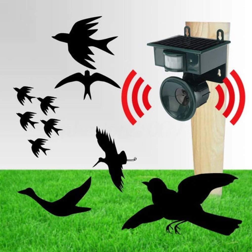 Wearclo | Bird Repeller with Motion Sensor Ultrasonic Solar Energy