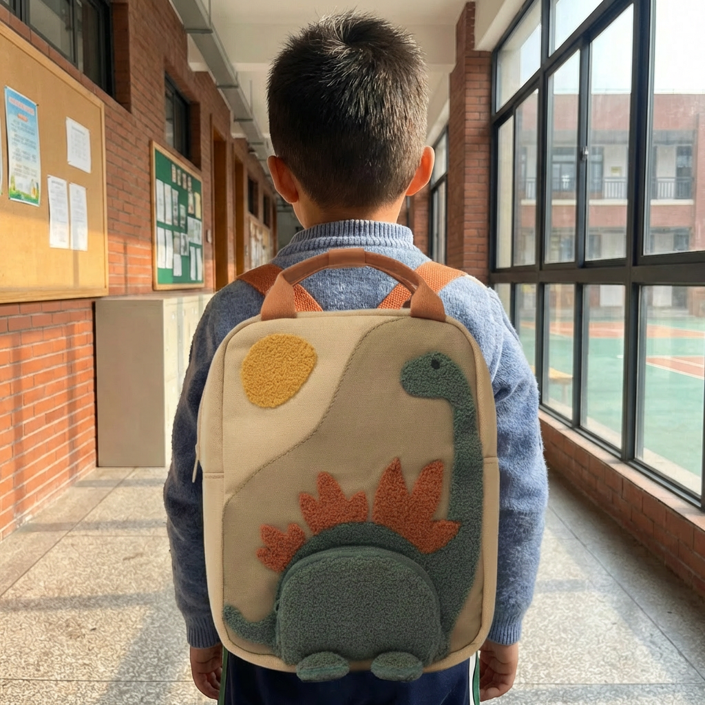Wearclo | Children's Backpack with Dinosaur Application