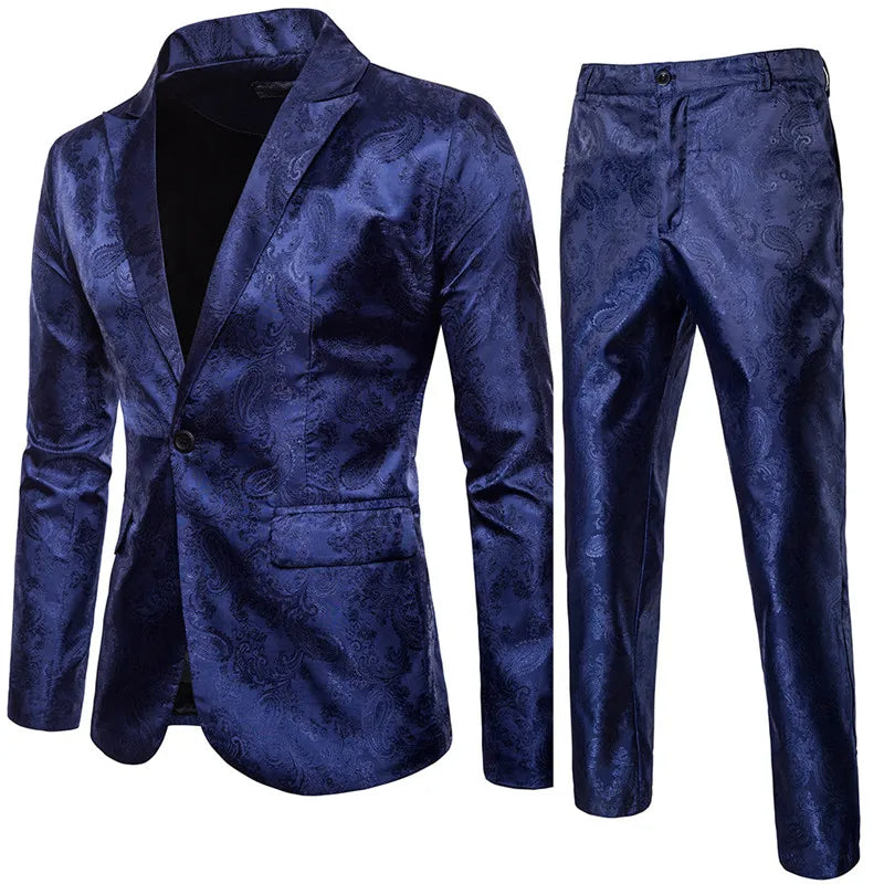 Wearclo | Men's Jacquard Suit Set