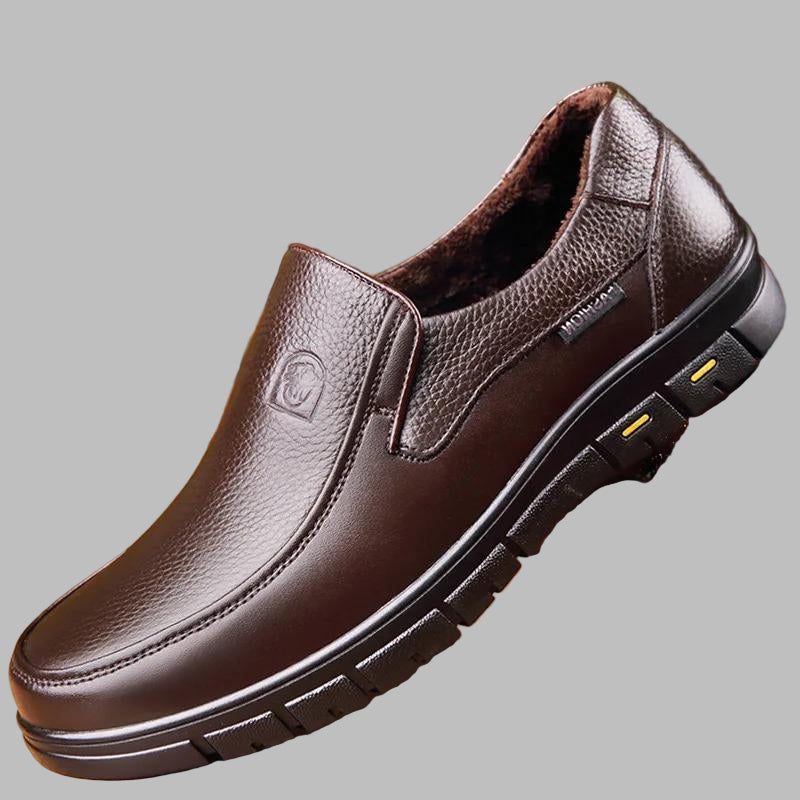 Wearclo | Men's Slip-On Loafers with Perforated Detail