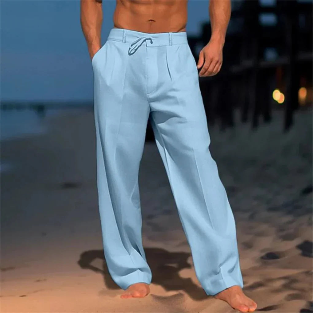 Wearclo | Men's Wide Leg Pleated Trousers