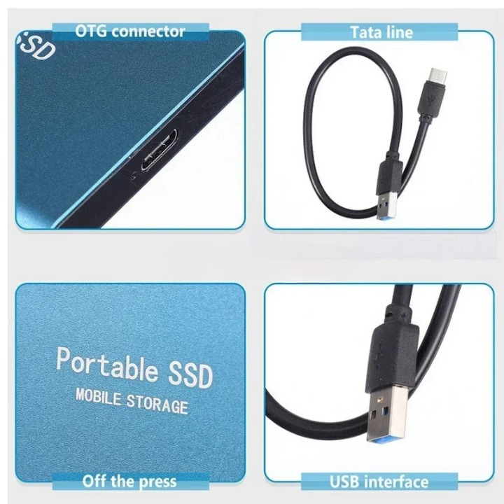 Wearclo | Portable SSD 128GB External Drive Compact Fast Best Quality