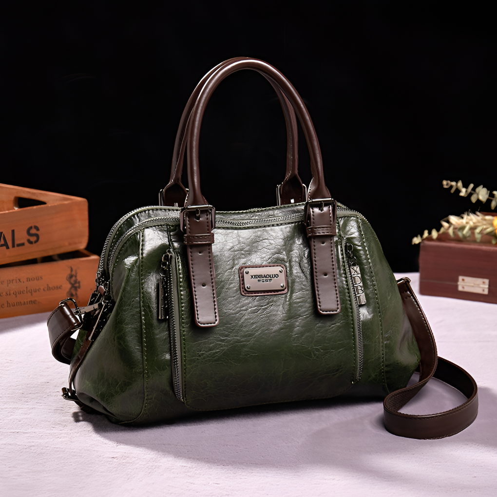 Wearclo | Women's Boston Handbag with Embossed Texture