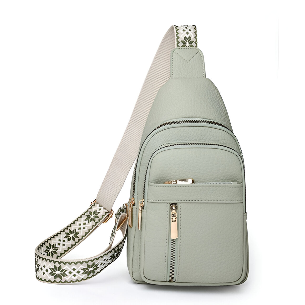 Wearclo | Women's Crossbody Sling Bag with Geometric Strap