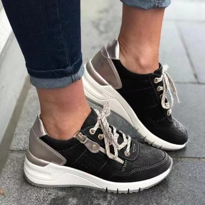 Wearclo | Women's Orthopedic Sneakers with Side Zipper