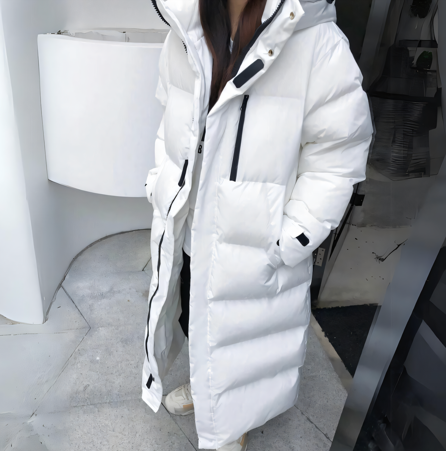Windproof Long Down Jacket