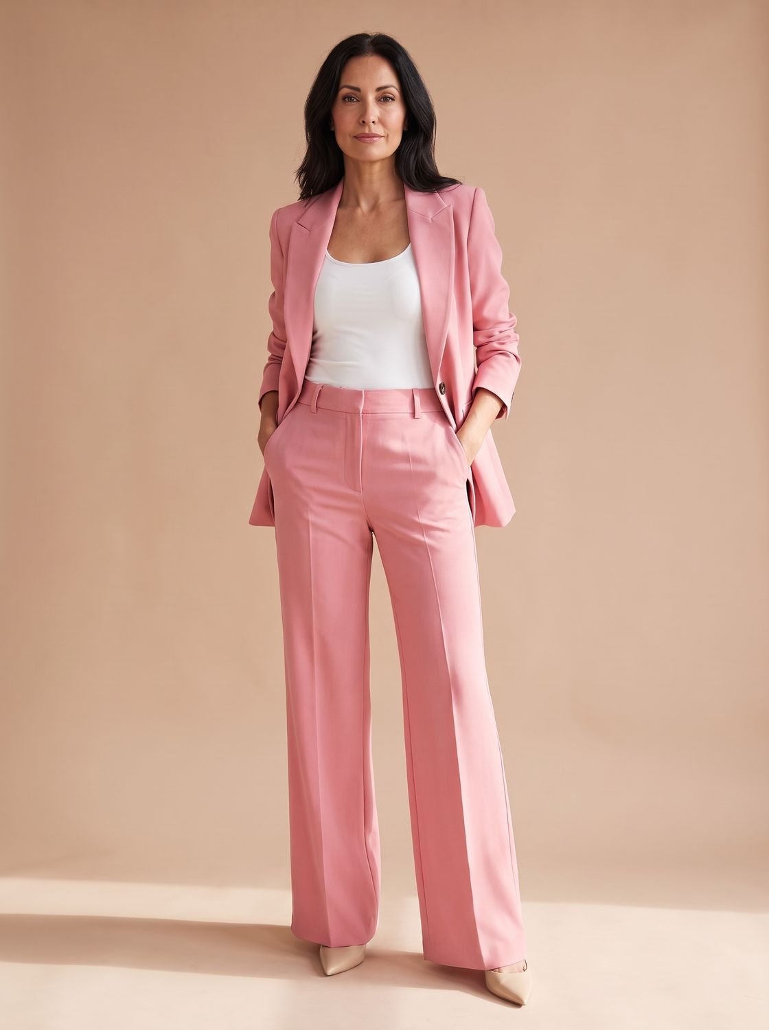 Women's Elegant Two-Piece Blazer Pant Suit