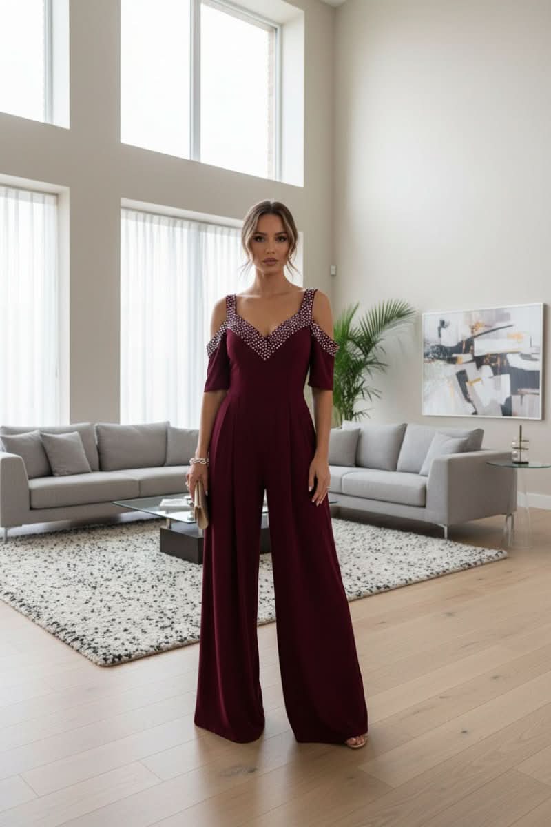 Women's Glam Rhinestone Jumpsuit