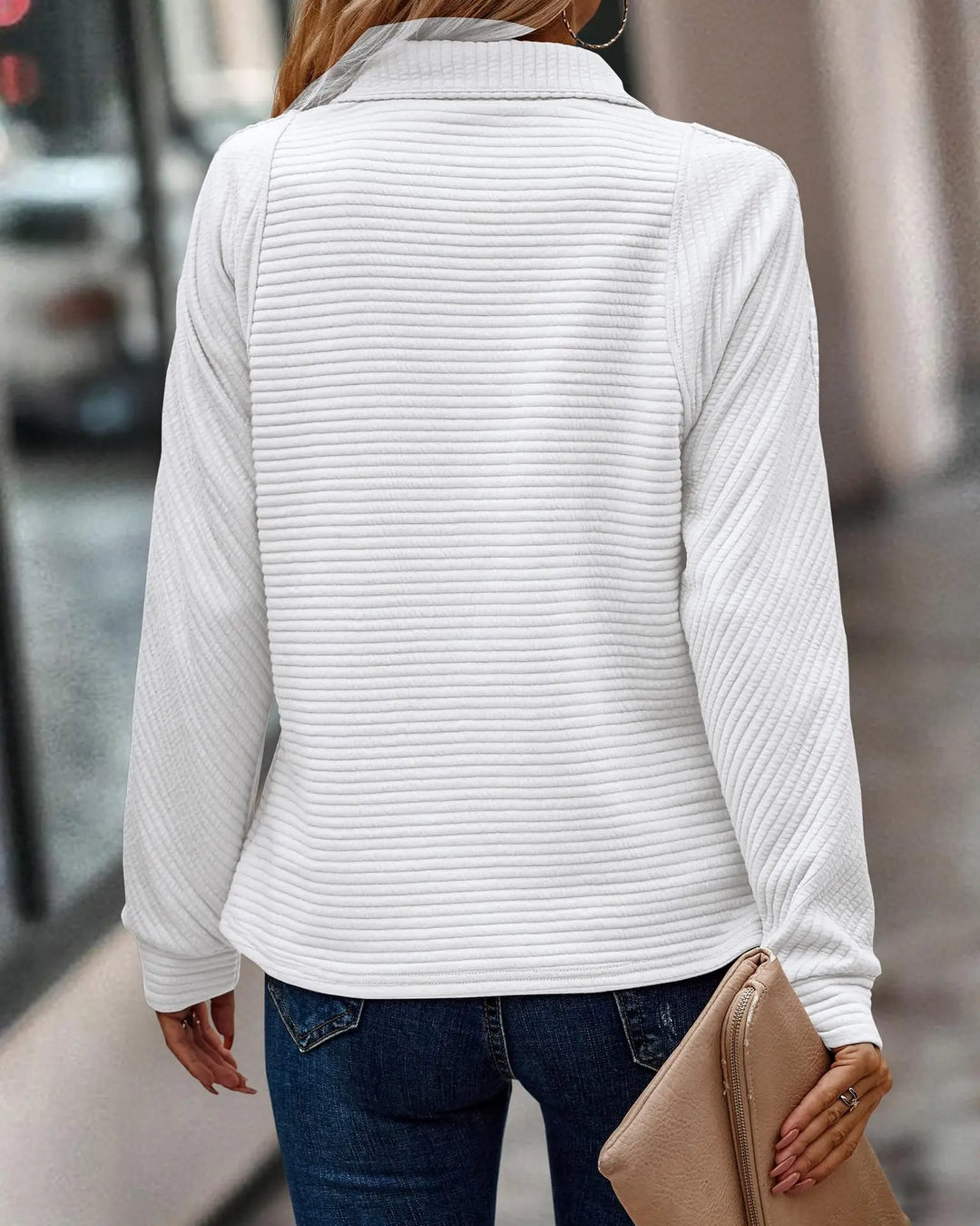 Women's High-Neck Zip Sweater