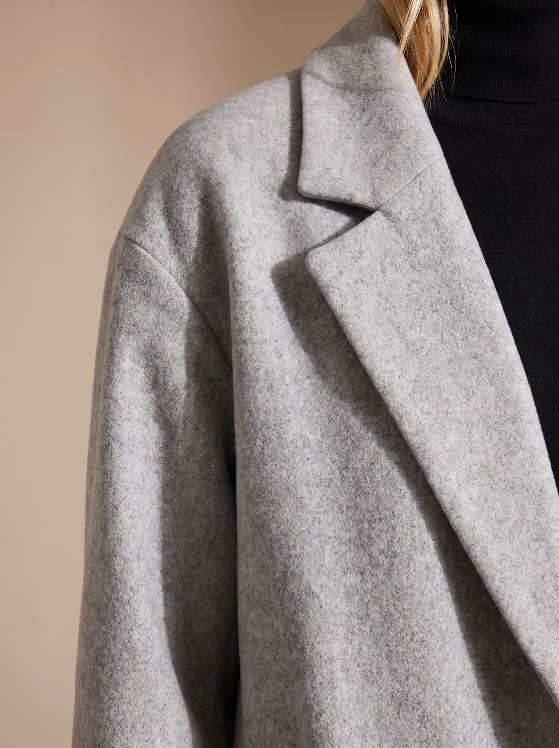 Women's Long Relaxed Double-Breasted Tailored Winter Coat