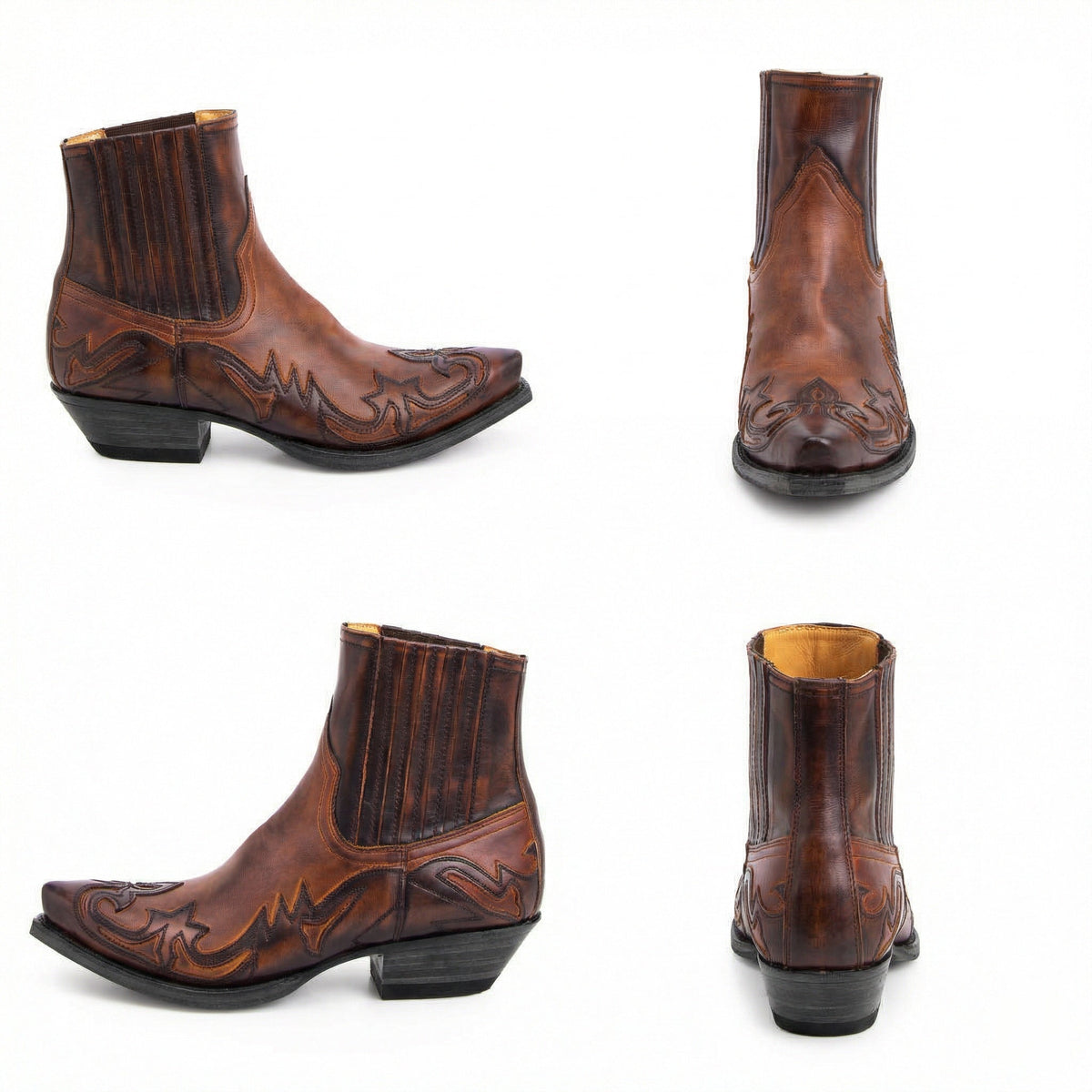 Women's Rugged Leather Western Ankle Boots