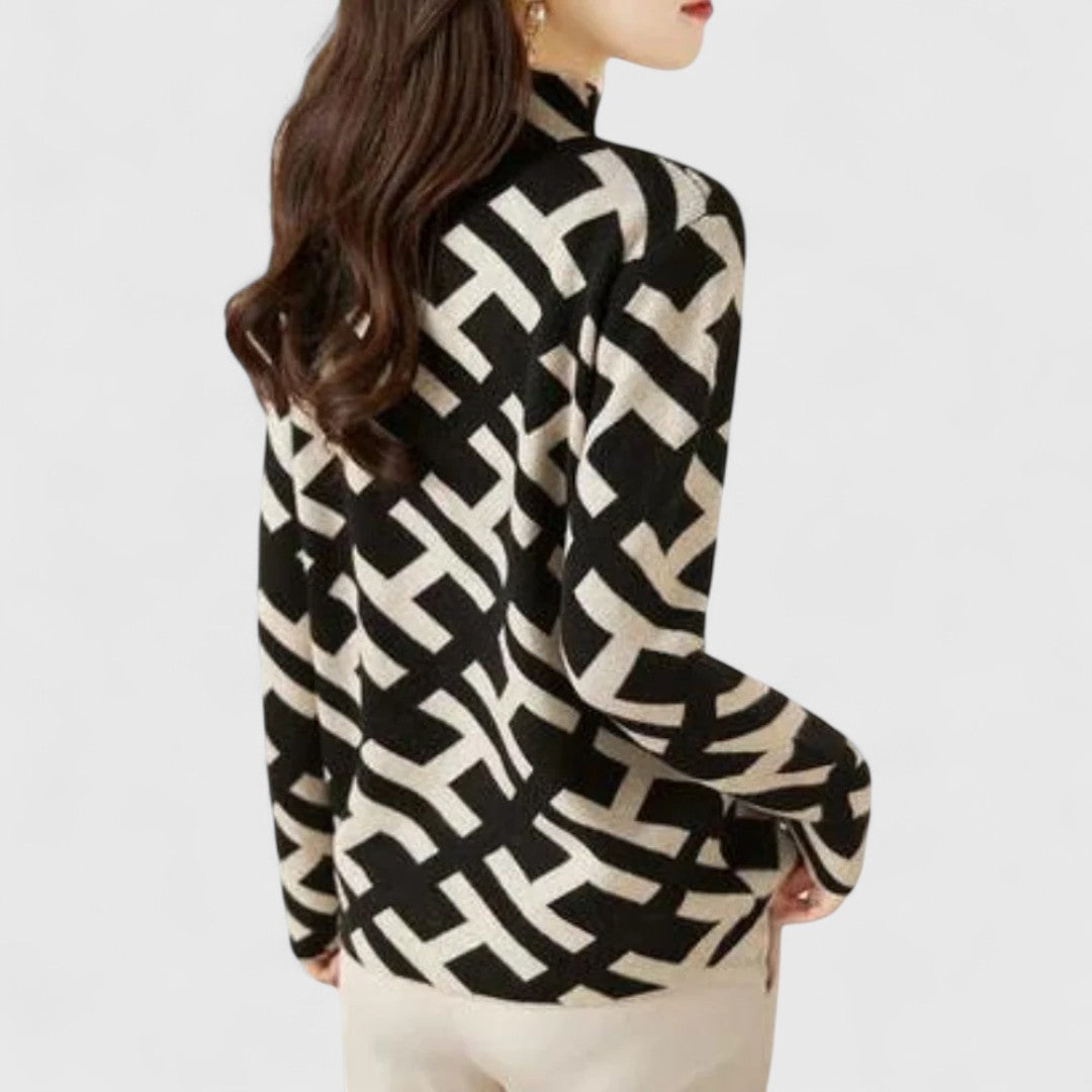 Women's Sweater with Modern Knit Pattern