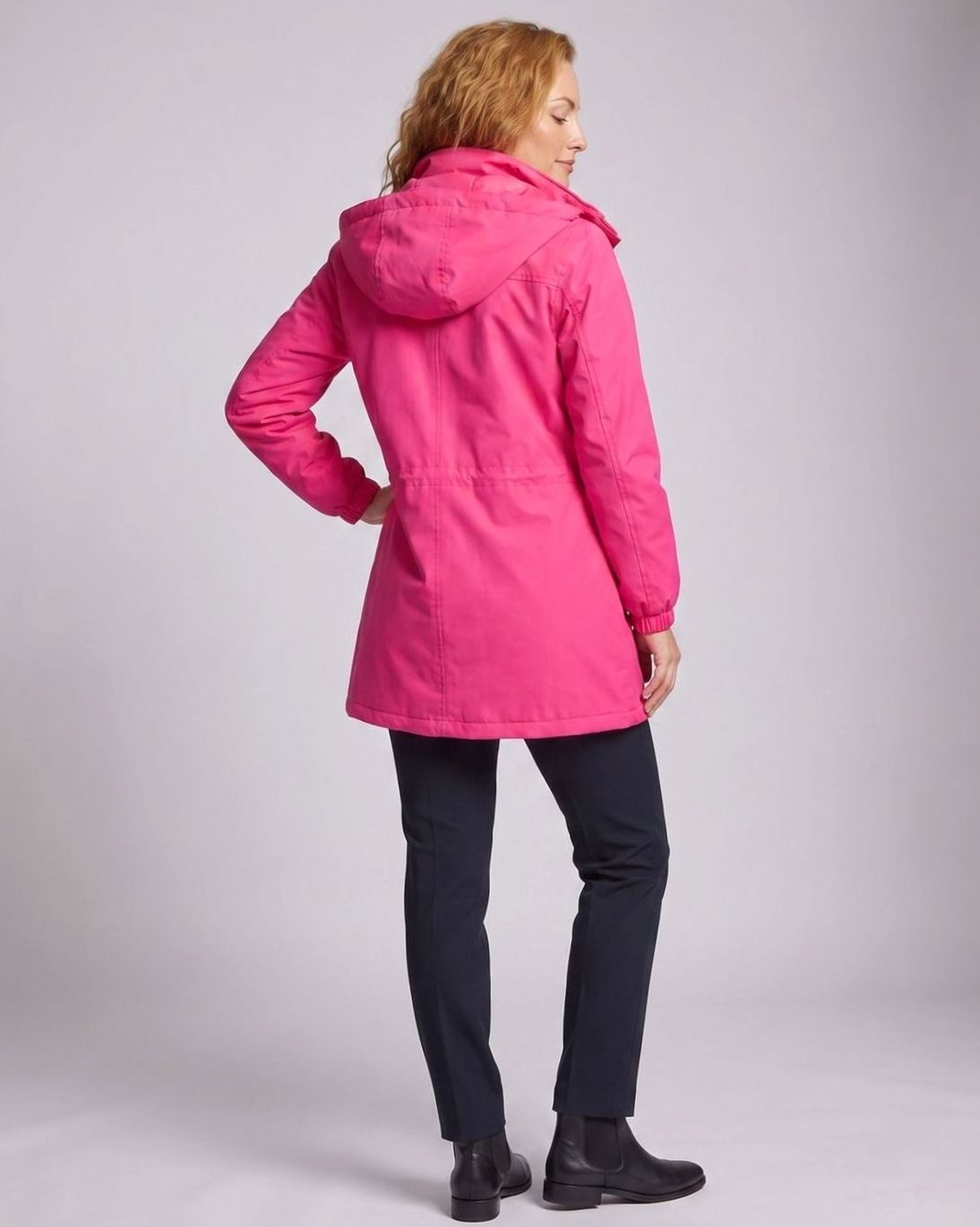 Women's Water-Resistant Hooded Drawstring Parka