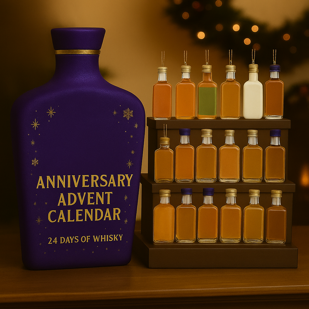 24-Day Whiskey Advent Calendar Decorative Countdown Display