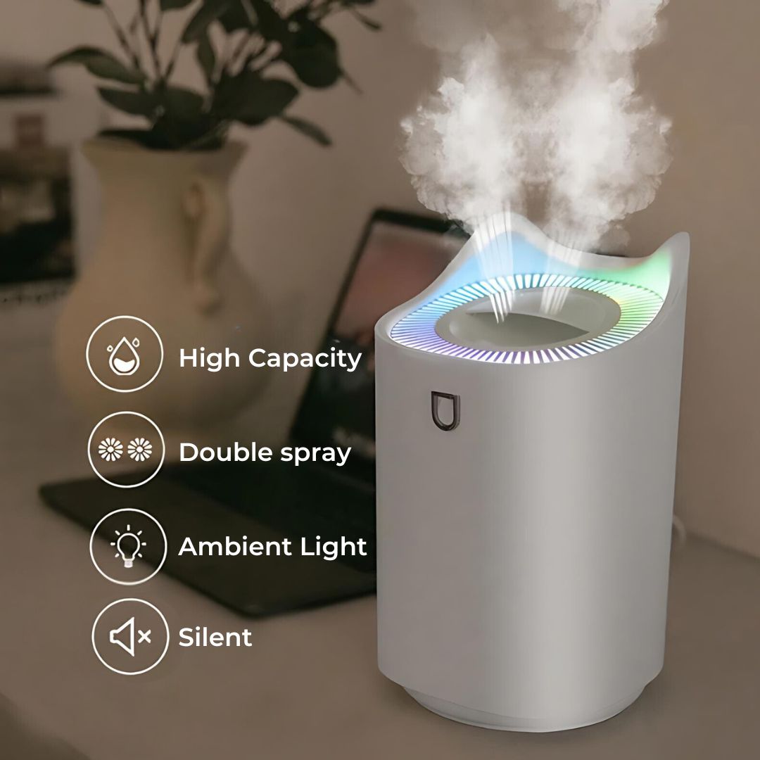 3000Ml Ultrasonic Humidifier with Mist Technology for Respiratory Relief & Comfortable Living Spaces