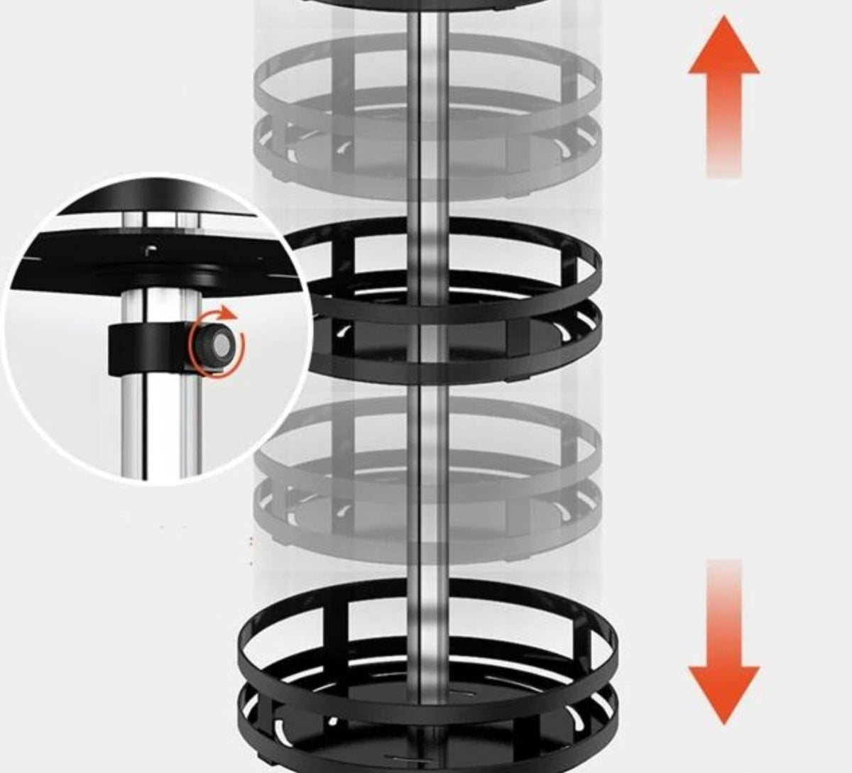 360° Rotating Storage Rack for an Organized Home