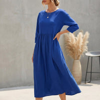 Evelyn | Women's 3/4 Sleeve A-Line Midi Dress
