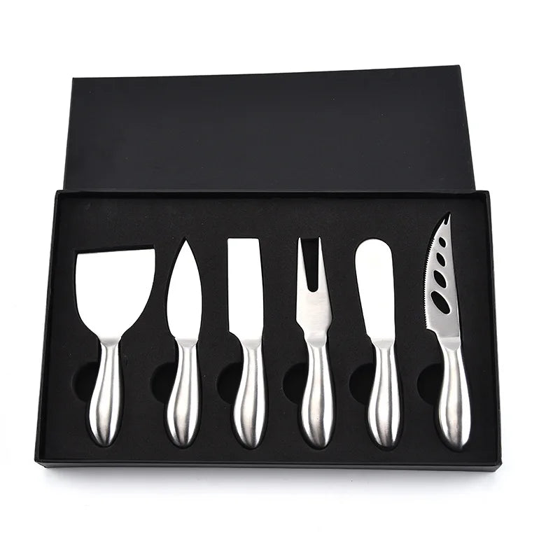 6-Piece Stainless Steel Cheese Knives for Charcuterie Boards and Cutlery