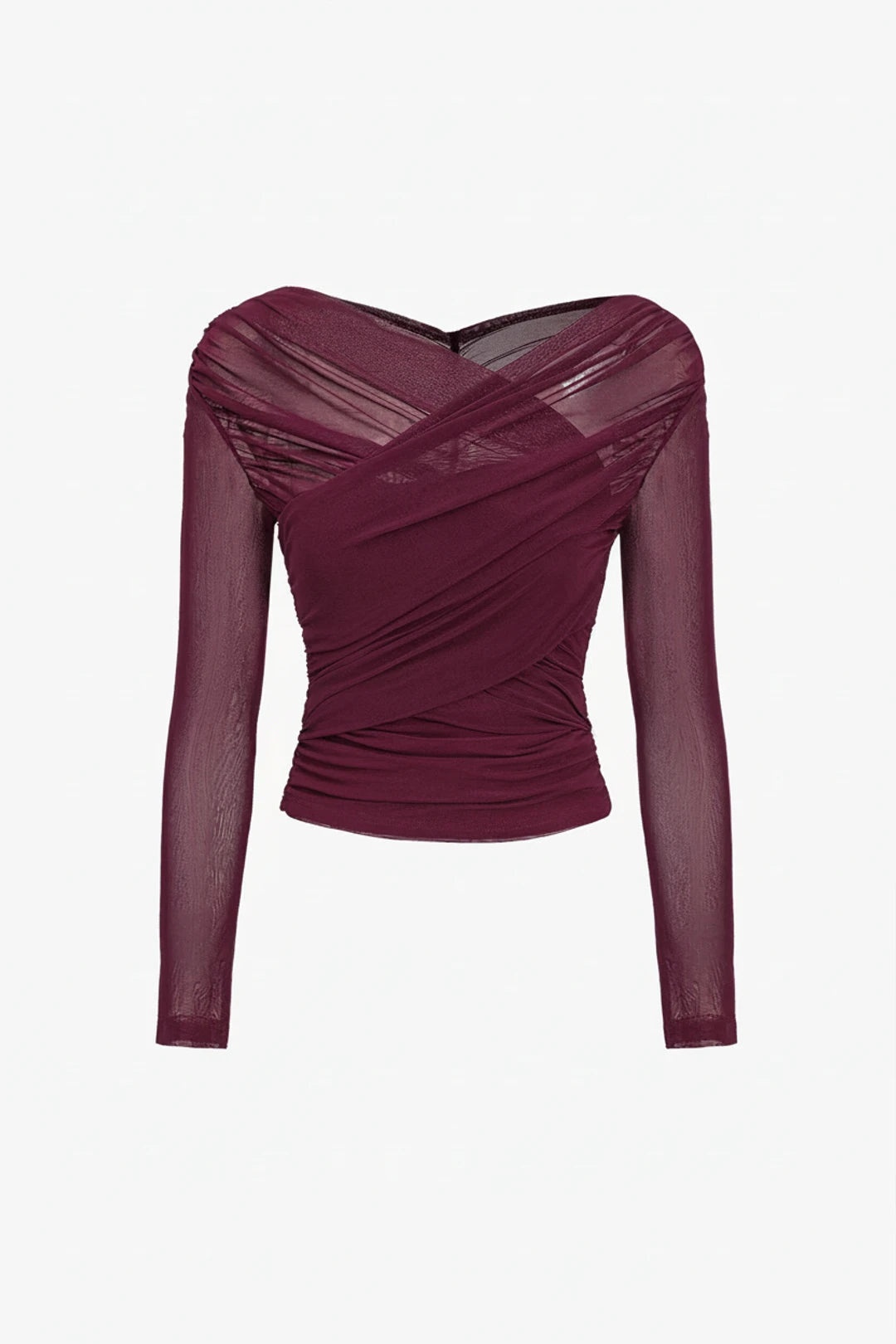 Women's Fitted Blouse with Wrap Front