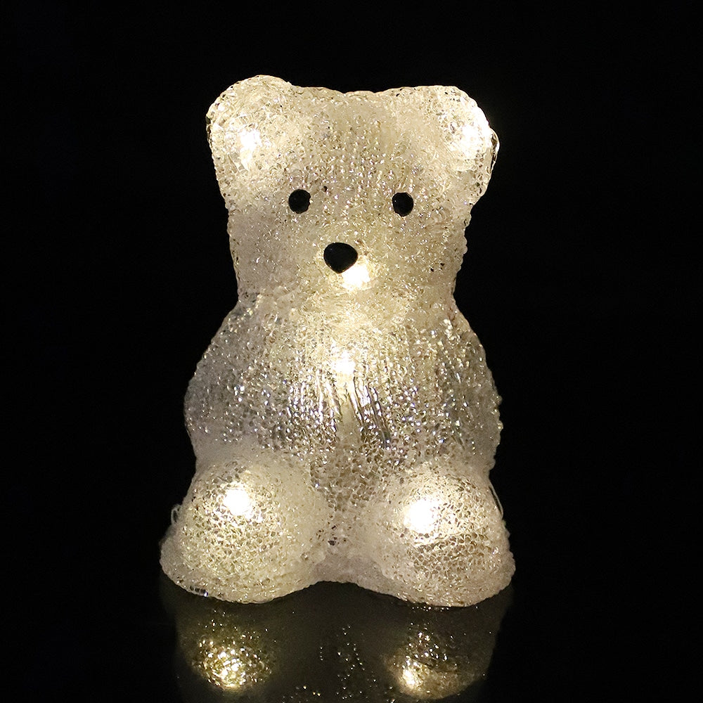 Acrylic Polar Bear - Height 16 cm - With/Without Red Bow