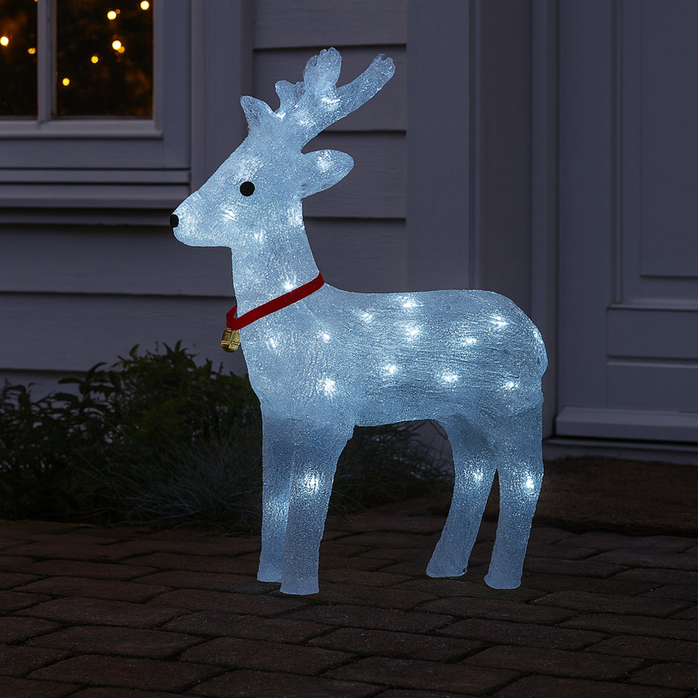 Acrylic Reindeer with LED Lights - Height 40 cm