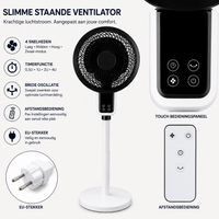Adjustable Standing Fan with 3D Oscillation