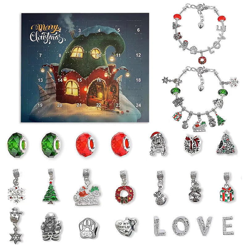 Advent Calendar | 24-Day Bracelet Set | DIY Jewelry Kit & Creative Christmas Activity