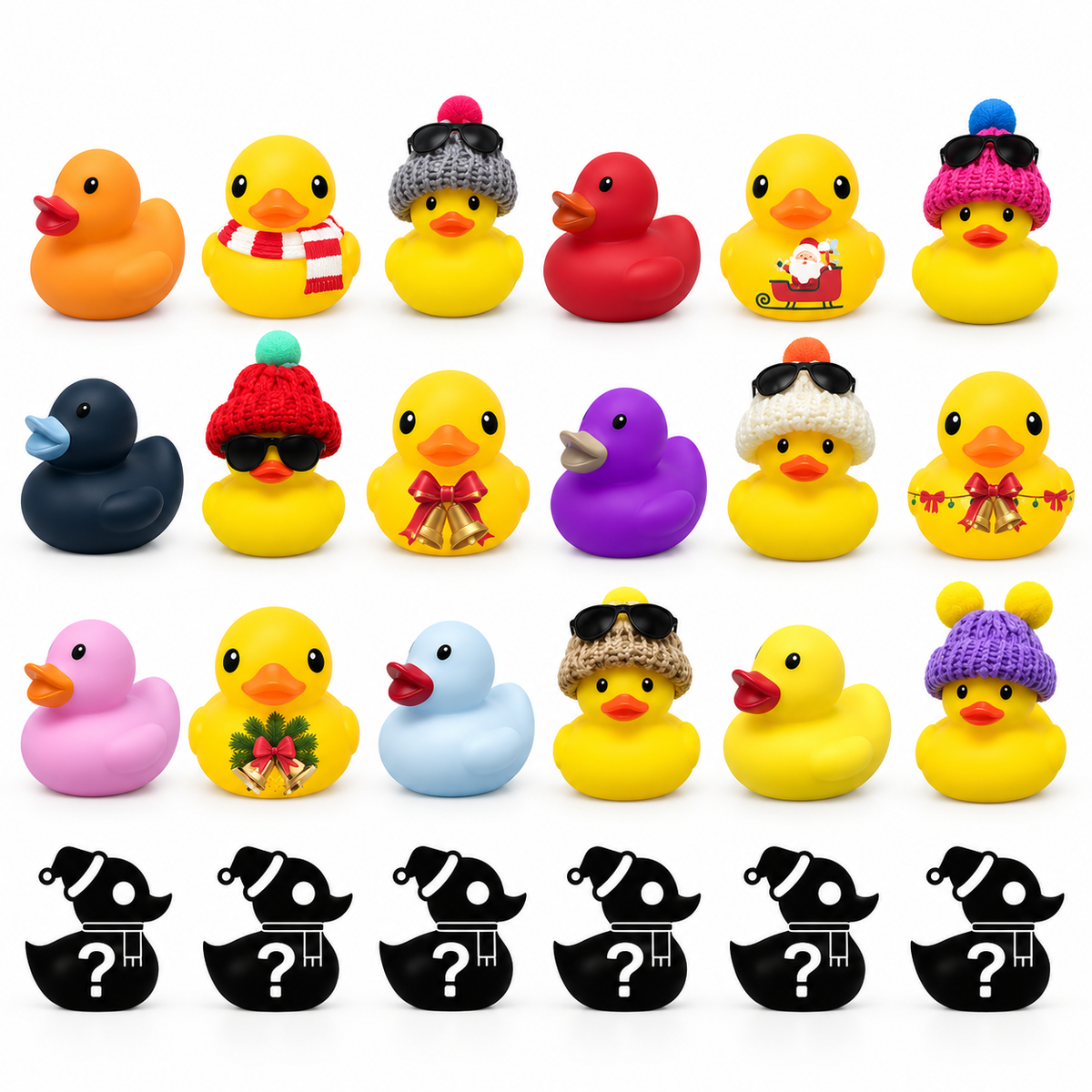 Advent Calendar with 24 Rubber Animals – Christmas Countdown Seasonal Activity for Kids