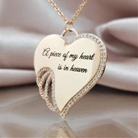 Heavenly Embrace Heart Wing Necklace