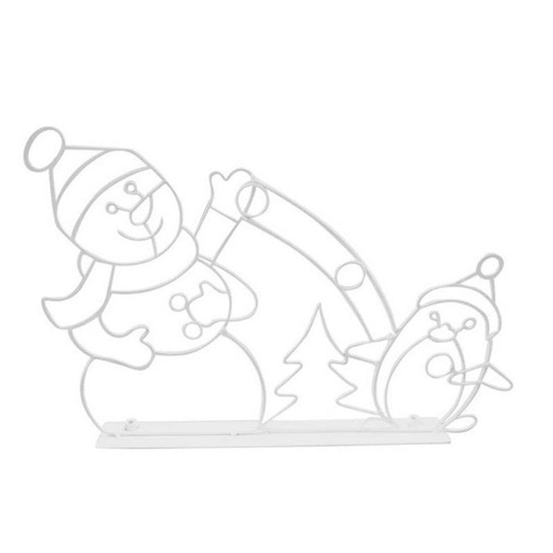 Animated LED Snowball Fight Light - Outdoor Snowman & Penguin Christmas Decor