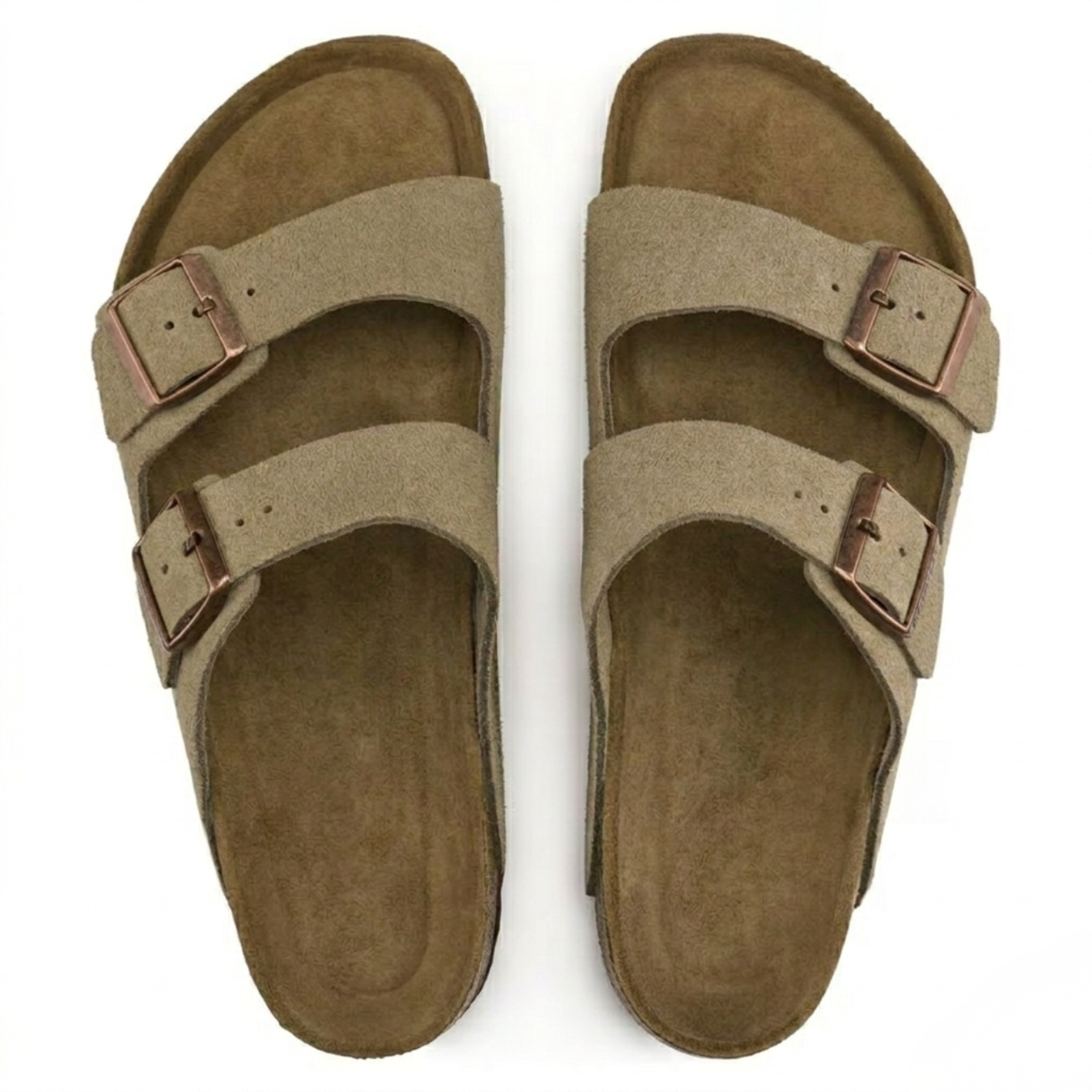 Arizona | Suede Taupe – Casual Sandals with Soft Anatomical Footbed - Image 1