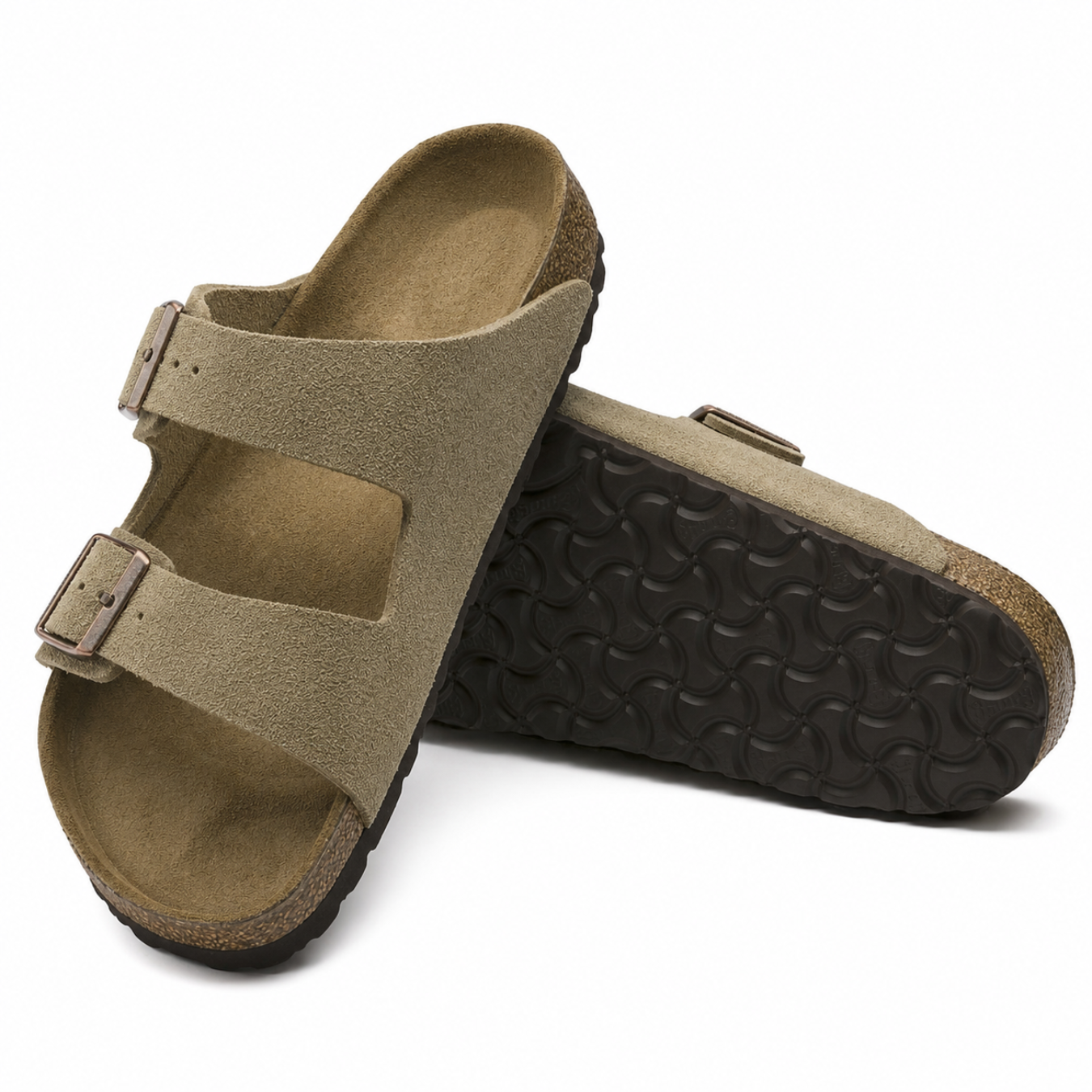 Arizona | Suede Taupe – Casual Sandals with Soft Anatomical Footbed - Image 2