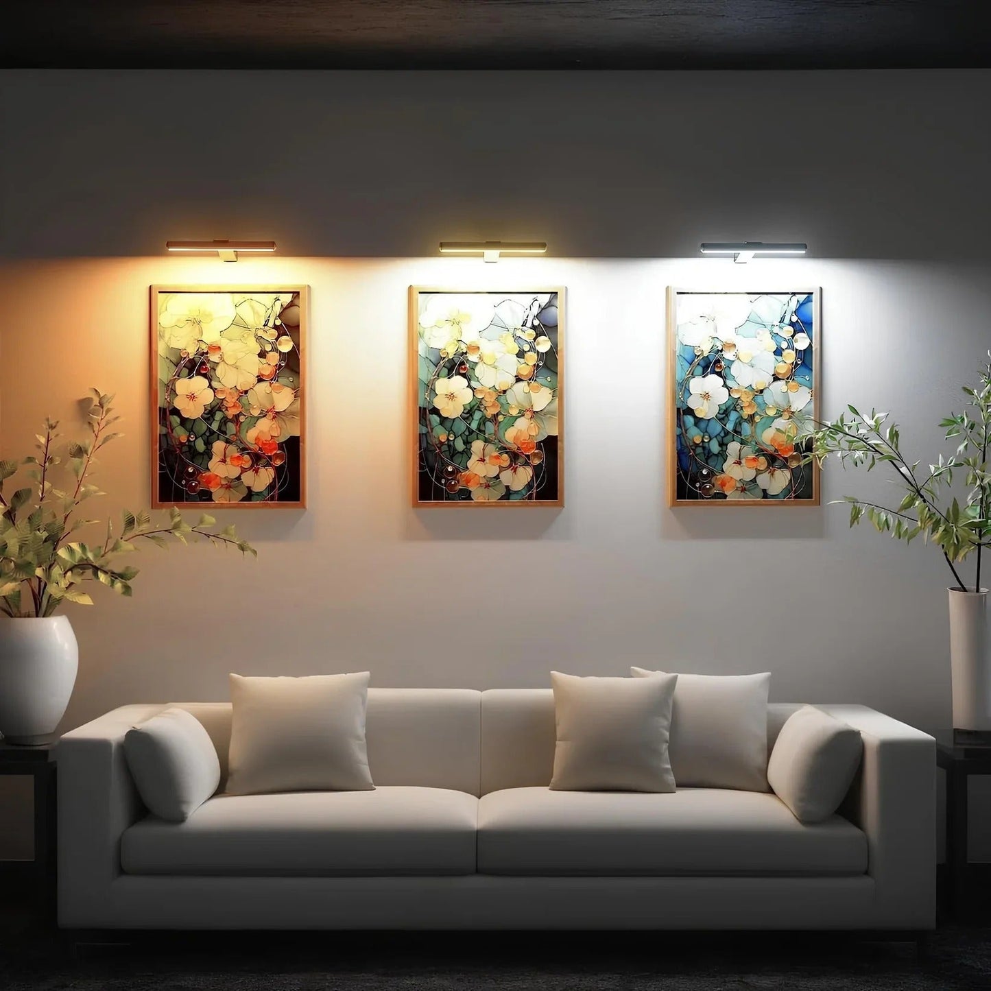 ArtGlow Wireless LED Lighting for Paintings – Rechargeable Wall Sconce with Remote Control, Dimmable Light