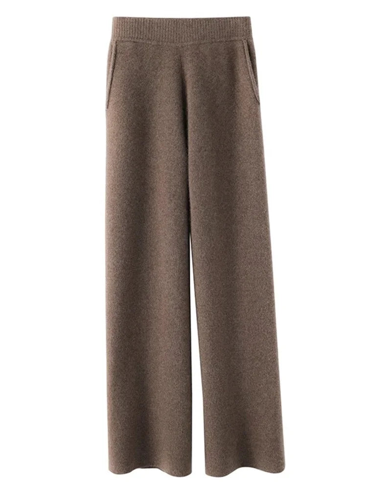 AstraSilk High-Waisted Cashmere Comfort Pants For All-Day Warmth And Softness