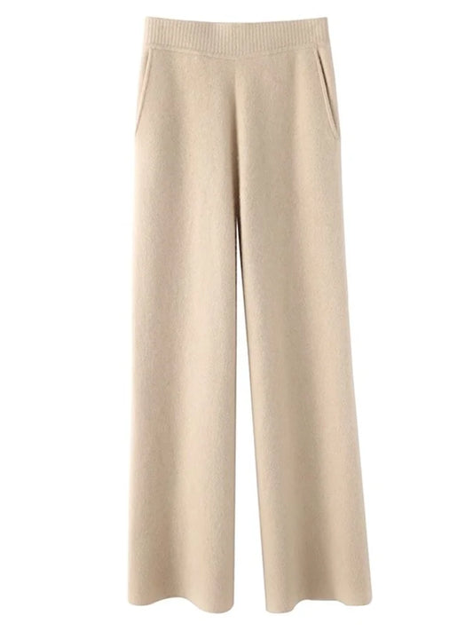 AstraSilk High-Waisted Cashmere Comfort Pants For All-Day Warmth And Softness