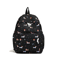 Backpack with Cheerful Dog Pattern