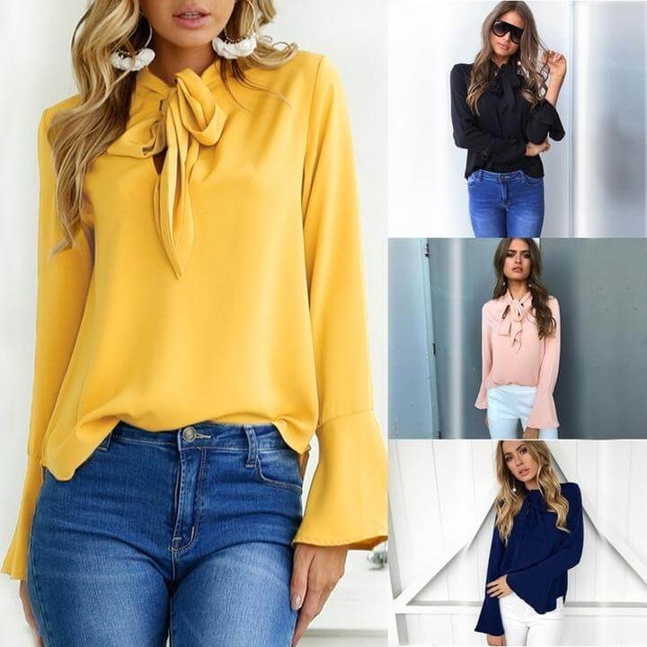 Bow Tie Casual Blouse