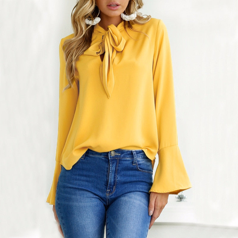 Bow Tie Casual Blouse