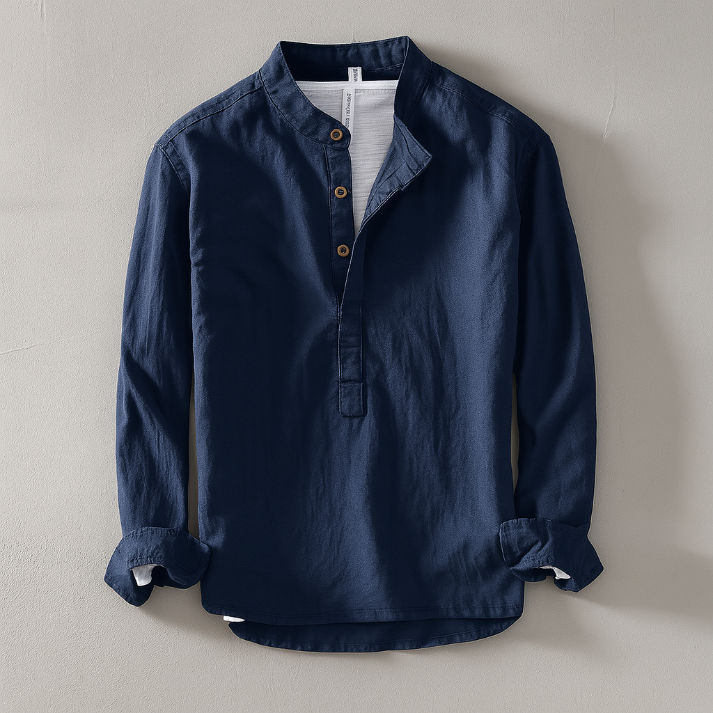 Image of Brad | Men's Long Sleeve Henley Shirt