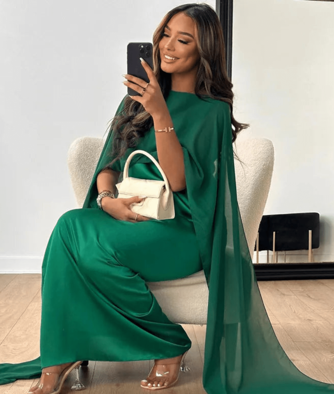 Image of Brianna | Women's Cape Evening Maxi Dress