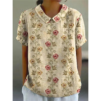 Wearclo | Charming Floral Print Relaxed Fit Blouse